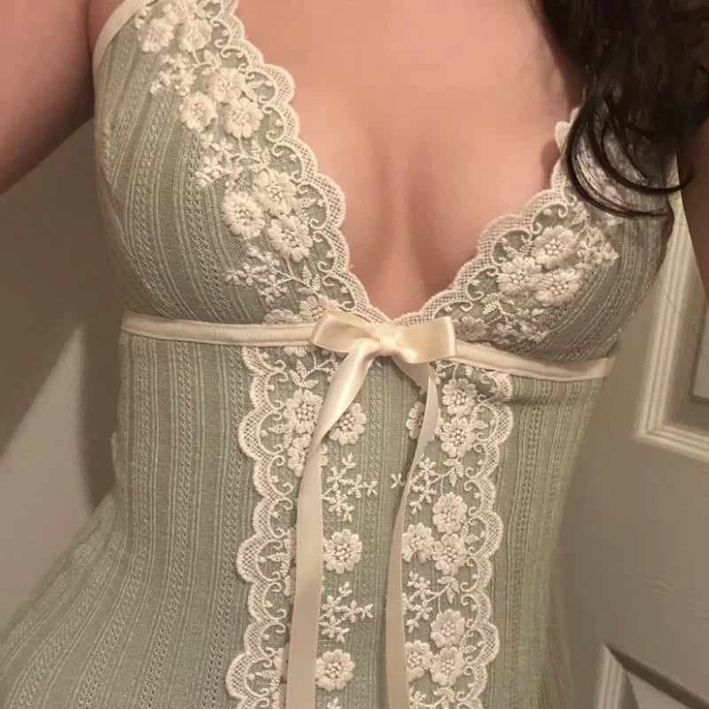 Top Rendado Laço Elegante